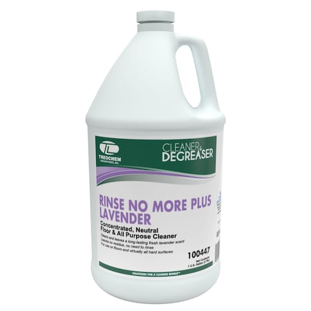 Theochem RINSE NO MORE PLUS LAVENDER - 4/1 GL CASE, Floor Cleaner, 4PK 100447-99990-7G